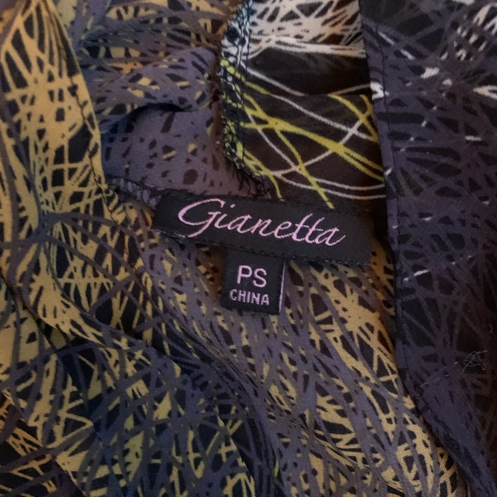 Gianetta// NWT sleeveless blouse black/green PS - Picture 5 of 13